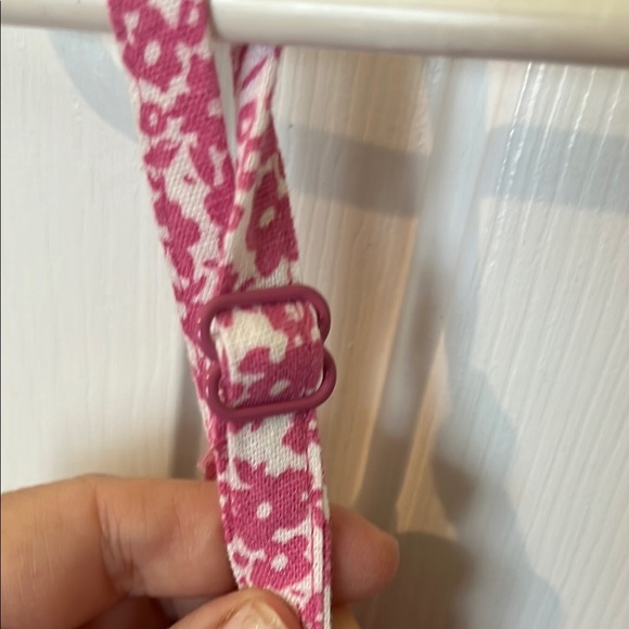 NWT Old Navy Linen Pink Floral Dress with adjustable straps size Medium - Picture 5 of 7